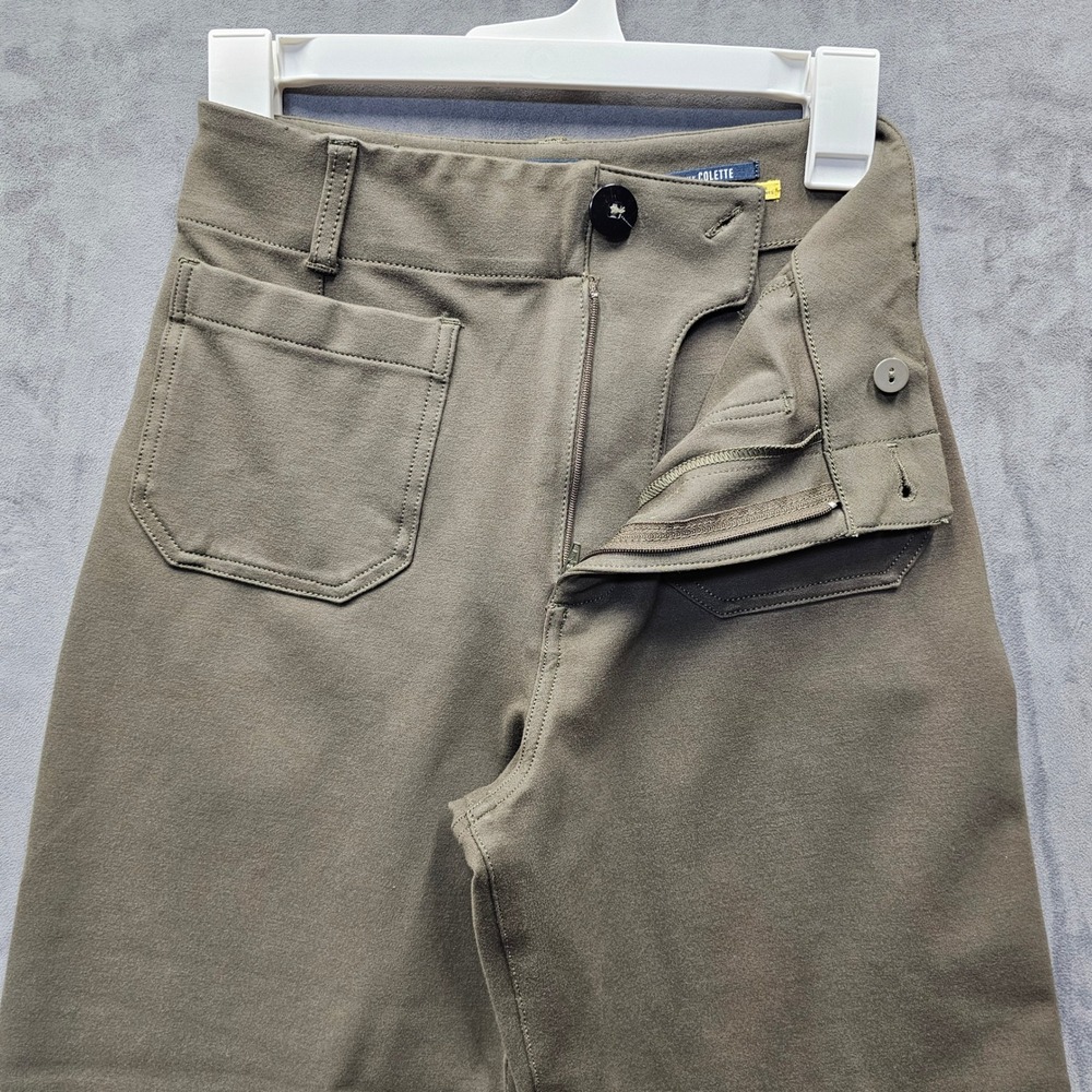 MAEVE BY ANTHROPOLOGIE The Colette Wide Leg Pants Olive Green Size 26